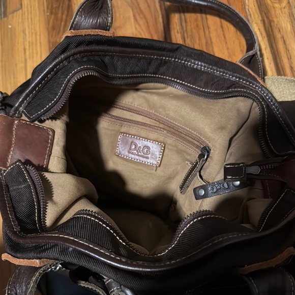 D&G Brown Canvas and Leather Men's Bag - Picture 5 of 5